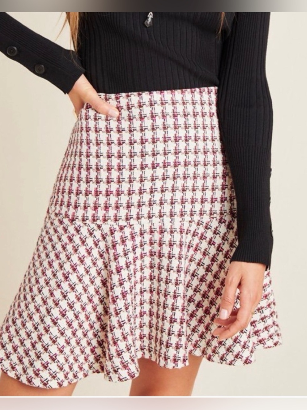 Anthropologie Skirts | Nwt Anthropologie Maeve Bobbie Plaid Flounced Mini Skirt
